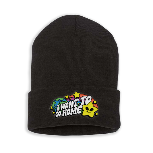I Want To Go Home Beanie - Black